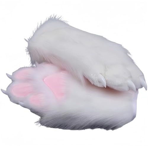 Pelzpfoten-Handschuhe, mehrere Farben zur Auswahl, pelzige Krallen, Cosplay, Ausstellung, Kostüme, Katzenpfoten-Handschuhe