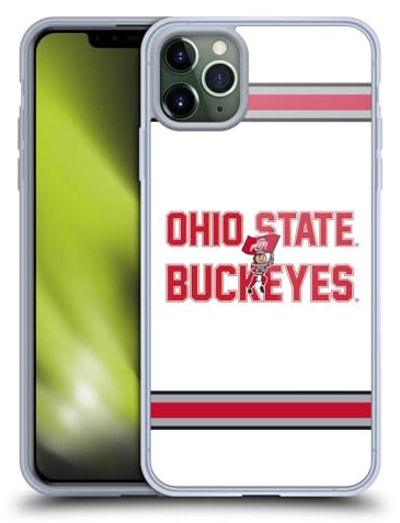 Head Case Designs Offizielle Ohio State University Weißer Streifen Logo Gel Handyhülle Hülle [Militärischer Schutzgrad] Kompatibel mit Apple iPhone 11 Pro Max