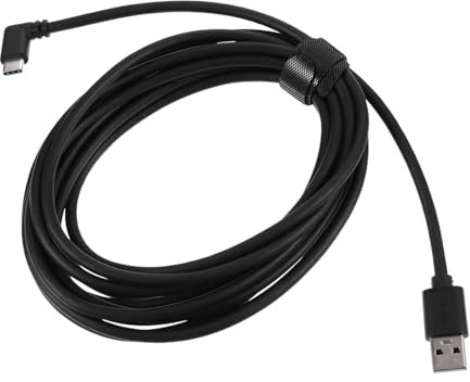 Gadpiparty 4m Vr Link Usb c Cable Type-c 90 Degree Connector Vr Charging Cable for Gaming Headsets and Computers