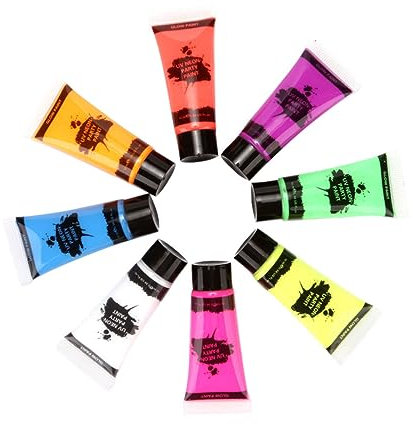 PACKOVE 8piezas Faciales Reactivas Uv Alta Pigmentación Olor Para Fiestas y Clubes