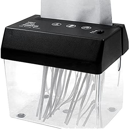 Bortivier 1 PCS Electric Paper Shredder Documents Paper Cutting Tool Portable for Home Office