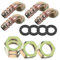 Holibanna 4 Sets Gas Stove Connector Fittings Kit Durable Quick Connect Hose Adapters for Natural Gas Stoves Easy Screw Thread Installation for Maintenance and Versatile Connections