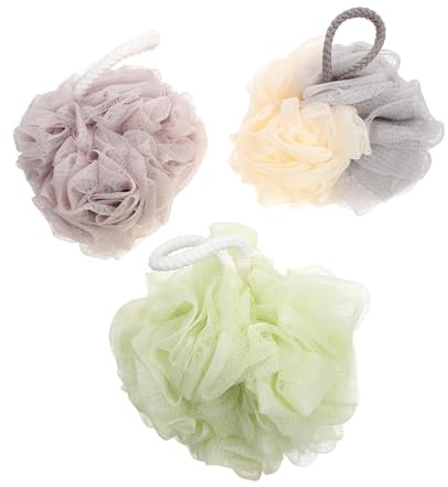 DECORNIJIA 3 Stück Badeschwämme aus Nylon für Tägliche Anwendung Effektives Peeling und Sanfte Reinigung für Glatte Geschmeidige Haut Beim Duschen Zufällige Farbe