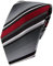 TigerTie Designer Krawatte in bordeaux silber grau weiss gestreift - Tie Binder
