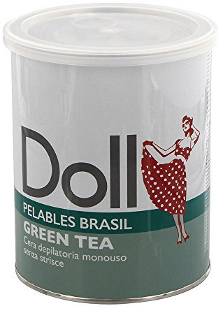 Kosmetex Grüner Tee Doll Wachs, Pelables Primo Wachsdose für flexibles Waxing ohne Vliesstreife, 800g