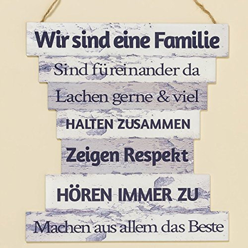 Spruchtafel / Schild Familie aus Holz, H=32cm