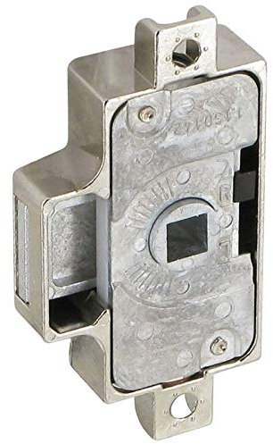 Serrure espagnolette à fouillot carré de 7 - Décor : Nickelé - Hauteur : 55 mm - Epaisseur : 14,5 mm - Largeur boîtier : 39 mm - Sens : Réversible - Axe : 25 mm - LEHMANN