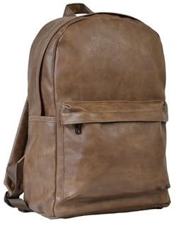 KINSTON - Sac à Dos pour Ordinateur Effet Cuir Vintage pour Homme Urbain (Marron)
