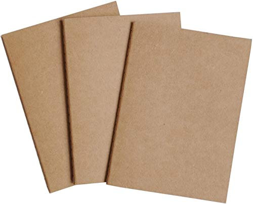 Wanderings A6 Blanko Einlagen für Travelers Notizbuch | 10,5 x 14.7 cm / 4,1 x 5,8 | 100 gsm Papier | 3 handgenähte Hefte / 180 Seiten | Nachfüllpapier für Tagebücher, Planer, Notizbücher