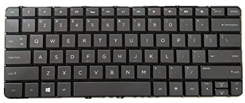 fqparts Replacement Tastiera del Computer Portatile per for HP Spectre 13-4000 x360 13-4100 x360 13-4200 x360 Nero Layout Inglese Americano