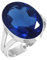 Jeweloporium 925 Sterling Silber Ringe für Damen Blauer Saphir simuliert Edelstein Handgefertigt Silber Ringe Größe 51(16.2) Halloween Geschenk Mode Schmuck