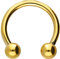 PIERCINGLINE Titan Hufeisenring Piercing Ring Ohr Nase Septum Lippe Intim Goldfarben 1,6 x 10 mm