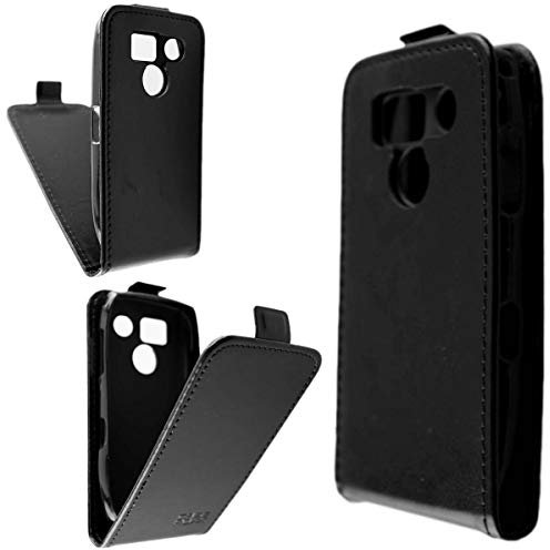 caseroxx Flip Cover für Artfone C1 / C1+ in schwarz – Handy-Tasche mit Kreditkartenfächern & Magnetverschluss aus Kunstleder, schlank & funktional