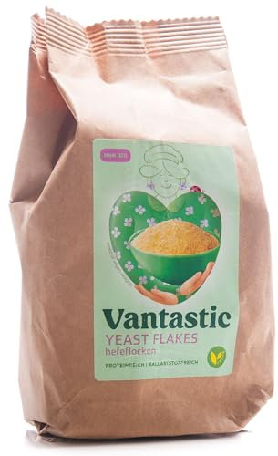 Hefeflocken VEGAN (100% rein) 200g für vegane Rezepte wie Käsesoße von Vantastic foods | Hefeflocken als veganer Käseersatz | Reine Hefe glutenfrei, sojafrei und frei von Erdnüssen und anderen Nüssen