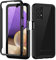 seacosmo Samsung A32 5G Hülle, Stoßfest Cover A32 5G 360 Grad vollschutz Handyhülle Rugged Schutzhülle A32 / M32 mit eingebautem Displayschutz, Schwarz