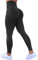 TAYOEA Sport Leggings Damen High Waist Leggins Sporthose Sportleggins Lang Yoga Tights Hohe Taille Po Push Up Blickdichte Fitnesshose Slim Fit Laufhose Yogahose Nahtlos Fitness Joggen Schwarz,S