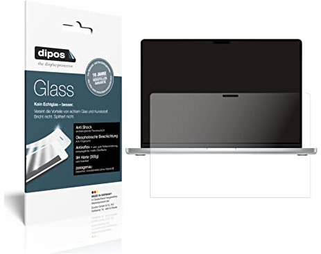 dipos I 2X Displayschutz matt kompatibel mit Apple MacBook Pro 16 Zoll (2021) Schutzfolie 9H Anti-Shock