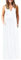 AUSELILY Maxikleid Damen Sommer Ärmellos Kleid Lang Elegant tiefem V-Ausschnitt Abendkleid mit Taschen Weiß S