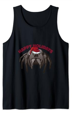 Araignée sauteuse, Phidippus regius, Joyeuses Fêtes Noël Débardeur