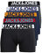 JACK & JONES Herren Unterhosen 5er Set Pack Männer Boxershorts Weiss schwarz blau grau Trunks 12204864 (XL, 5er Pack Mix 8)