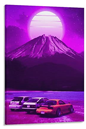 Jdm Cars Poster Vintage Leinwand Kunst Poster und Wandkunst Bild Druck Moderne Familie Schlafzimmer Dekor Poster 20 x 30 cm
