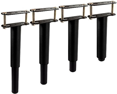 TCHOSUZ 7-13 inch Adjustable Metal Furniture Legs, Pack of 4 T-Shaped Stainless Steel Heavy Duty Bed Center Frame Slat Support Legs DIY Replacement Feet for Sofa Couch Table Cabinet