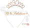 CHTENG Schärpe und Diadem, Strass-Krone, für Geburtstagspartys, Roségold, für Geburtstagsparty-Zubehör (30 Zahlen)