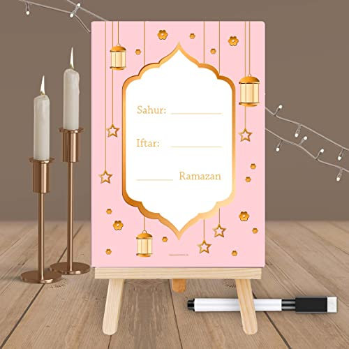 Ramadan Kalender Rosa aus Acrylglas (abwischbar)