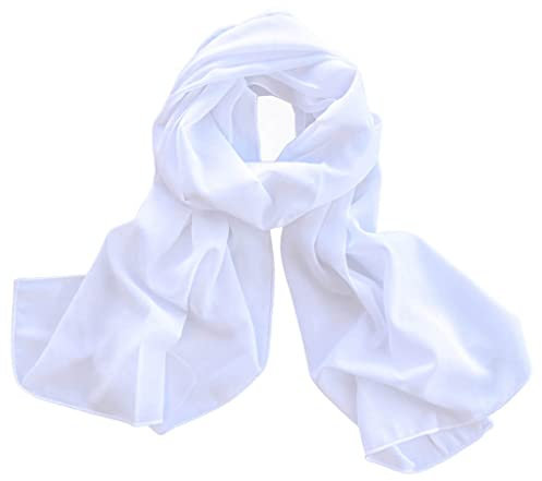 DOLCE ABBRACCIO by RiemTEX Damen Schal Tuch Stola elegante Schals und Tücher Verona aus Chiffon (Weiß)