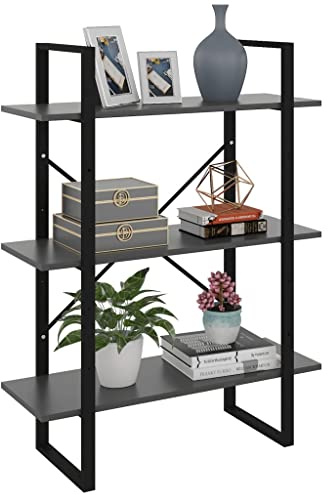 homiuse BüCherregal 80x30x105 cm Grau Schmal Kleines Regal Lagerregal Kinderregal Leiterregal Metallregal Regal Regal Schmales Regal KüChenregal Einfach Zu Montieren