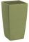 ECOMACETAS FLOWERPOT STORE Maceta de Colores de Plástico. Alargada Rectangular Decorativa 26 cm De Alto (Verde Oliva, 1)
