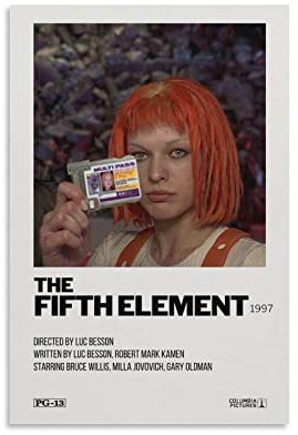 yydds Film Das fünfte Element Leinwand Poster Wandkunst Druck Ästhetische Raumdekoration Malerei Poster Home Office Dekoration 20 x 30 cm