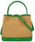 Parubi Sac à Main avec Bandoulière en Raphia Naturel et Cuir Véritable, Sacs à Bandoulière Fabriqué en Italie, Sac en Raphia Taille Moyenne Sac Plage en Rafia pour Femme et Filles (Elide)
