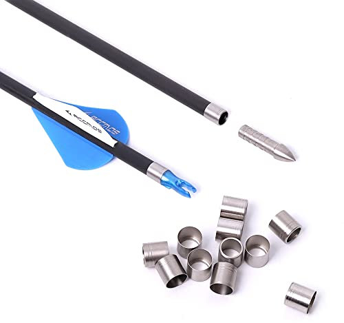 ACCMOS 50 Stück Bogenschießring Pfeilwellen Collar Edelstahl Explosionsgeschützter Ring, für Pfeilwelle Schutzring, Pfeil und Bogen Schießen Zubehör (ID6.2mm OD7.2mm Shaft)