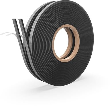 CRINSTON ® Joint Fenêtre Isolation, Joint Porte de Mousse Adhésive | 10 X 6 mm - 2 Rouleaux de 4M - TOTAL 8 M | Joint Calfeutrage Isolation Phonique, Stop Froid, Multi Usage.