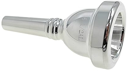 Cheerock 6 1/2AL Trombone Mouthpiece, Silver Plated Mouthpiece, Euphonium Mouthpiece with Superior Sound, Excellent for Baritone and Trombone Instrument Accessories
