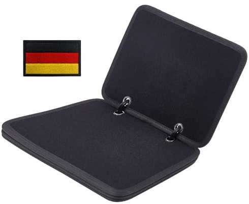 4 in 1 Taktische Militär Sammeln Alben,4 Blatt Patches Abzeichen Display Buch Airsoft Kampf Moral Emblem Halter Platte Hooked-Teller für Patch-Display Abzeichen-Kollektionen