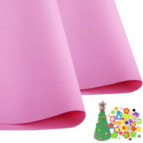 EVA-Schaumstoff, für Cosplay, 1 mm dick, 50 x 50 cm, Rosa, 2 Stück