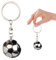 Cozlly Mini Fußball Design Schlüsselanhänger, Neuheit Silber Metall Fußball Anhänger, Sportfan Fußballfans süßer Schlüsselanhänger für Männer Jungen Frauen Geschenke (Schwarz)