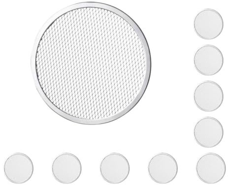 Adoorniequea Set da 10 teglie antiaderenti per pizza e barbecue, senza cuciture, accessorio per pasticceria domestica, 33 cm