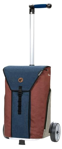 ANDERSEN Einkaufstrolley - Shopper Oli.P 2.0 blau 50 L Einkaufswagen, hochwertig, Shopping, Thermo, Aluminium, Griff ergonomisch, höhenverstellbar, Kugellagerrad