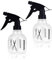 JMOOT Water Spray Bottle for Hair, 250ml Empty Hair Mist Spray Bottle Clear Misting Plastic Refillable Sprayer Bottles for Cleaning - 2pcs