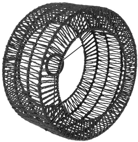 Luxshiny Großer Lampenschirm Aus Geflochtenem Handgefertigte Lichtabdeckung Für Rustikale Pendelleuchten Für Wohnzimmer Schlafzimmer Und Cafés