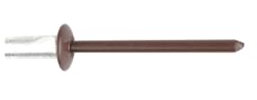 Blindnieten Alu Nieten Popnieten Set 4,0x9,5 100 Stück RAL8017 Braun