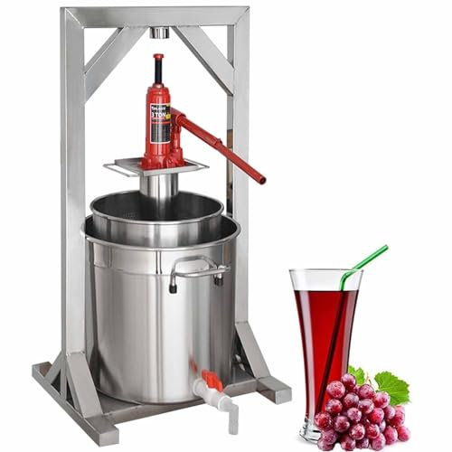 URJWAN Presse-Vin De Fruits, Presse-Jus De Fruits, Presse-Jus Manuel 12/22/36l, Broyeur De Raisin pour La Fabrication du Vin, pour Les Restaurants Familiaux à l'huile De Piment Et De Miel,22L