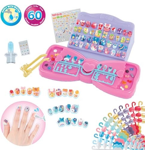 Aquabeads, Nagelstudio Starter Set, 35027, Wasserperlen, Fingernägelset, Bastelset für Kinder ab 4 Jahren, ohne Bügeln oder Kleben