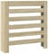 vidaXL Radiator Cover Heater Shelf - Engineered Wood, Sonoma Oak - 78x20x82 cm - Modern Slatted Design, Practical Living Room Decor