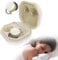 Monodeal sleep headphones Sleep Earbuds, Bluetooth 5.3 Headphones Sleep With Liquid Silicone, earphones for side sleeping buds, Working, Hiking (Cream)