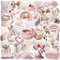 50Pcs Pink Ballet Stickers, Cute Coquette Stickers, Girly Pink Aesthetic Graffiti Vinyl Waterproof Decal for Skateboard Guitar Door Laptop Luggage, Girls Adults