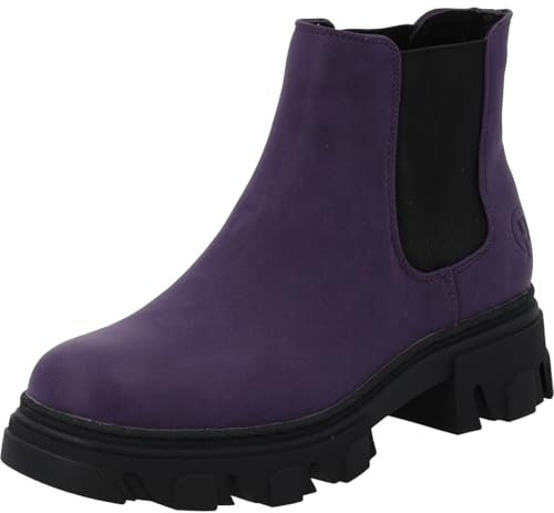 Palado Chelsea Boots Damen Paros - modische Stiefeletten - leicht gefütterte Boots - elegante Stiefel Lila UK8 - EU41